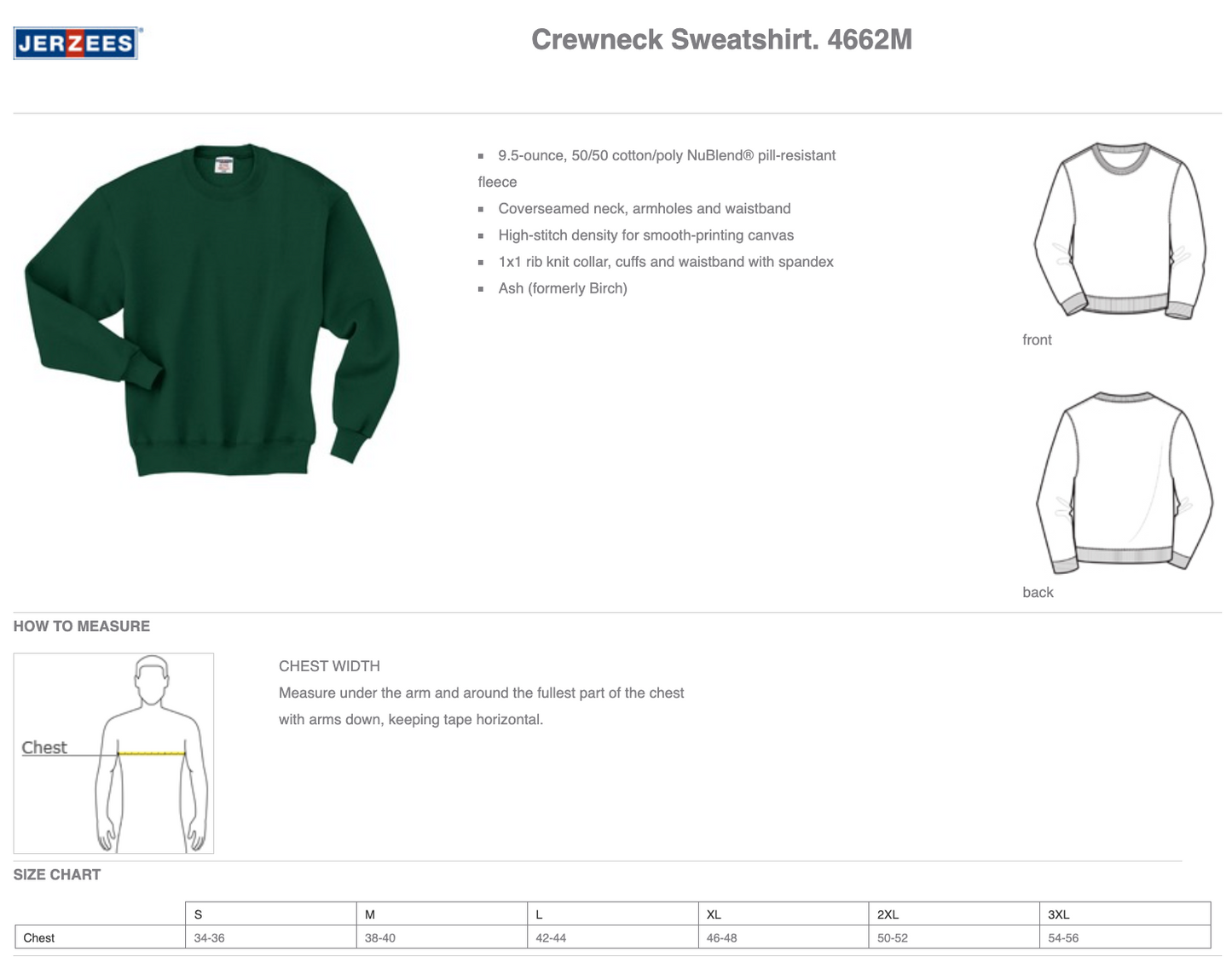 Jerzees® Super Sweats® NuBlend® - Crewneck Sweatshirt